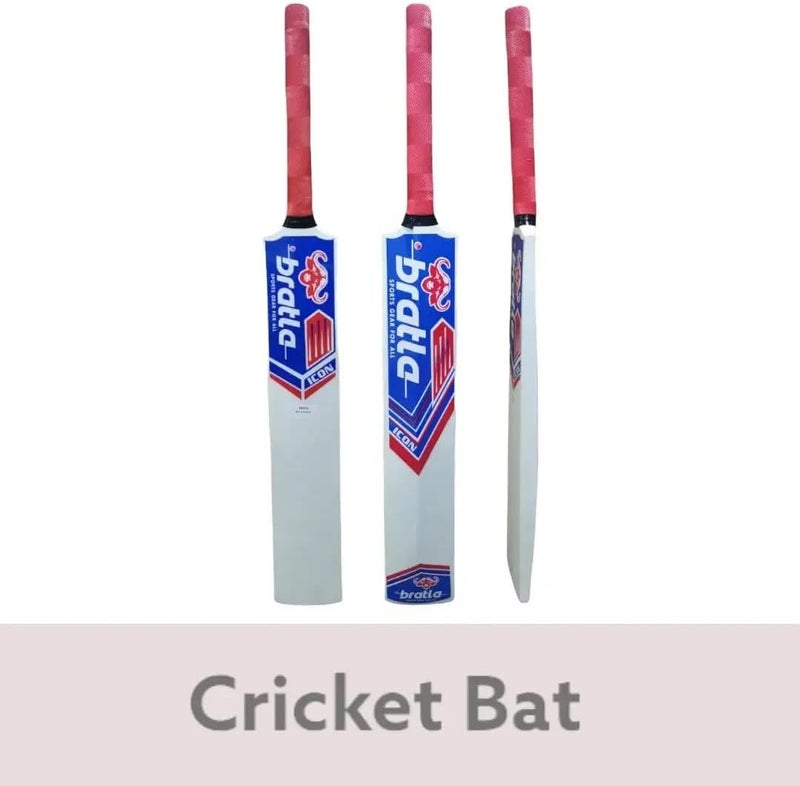 Bratla Complete Wooden Cricket Kit – Training Cricket Set with Bat, Tennis Ball, Stumps, Bail & Carry Bag – Available in Youth and Adult Sizes - Image 3